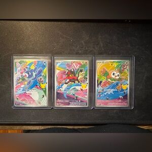 Pokemon 30th Anniversary Rowlet, Litten, Popplio MEP 045, 044, 043 NM